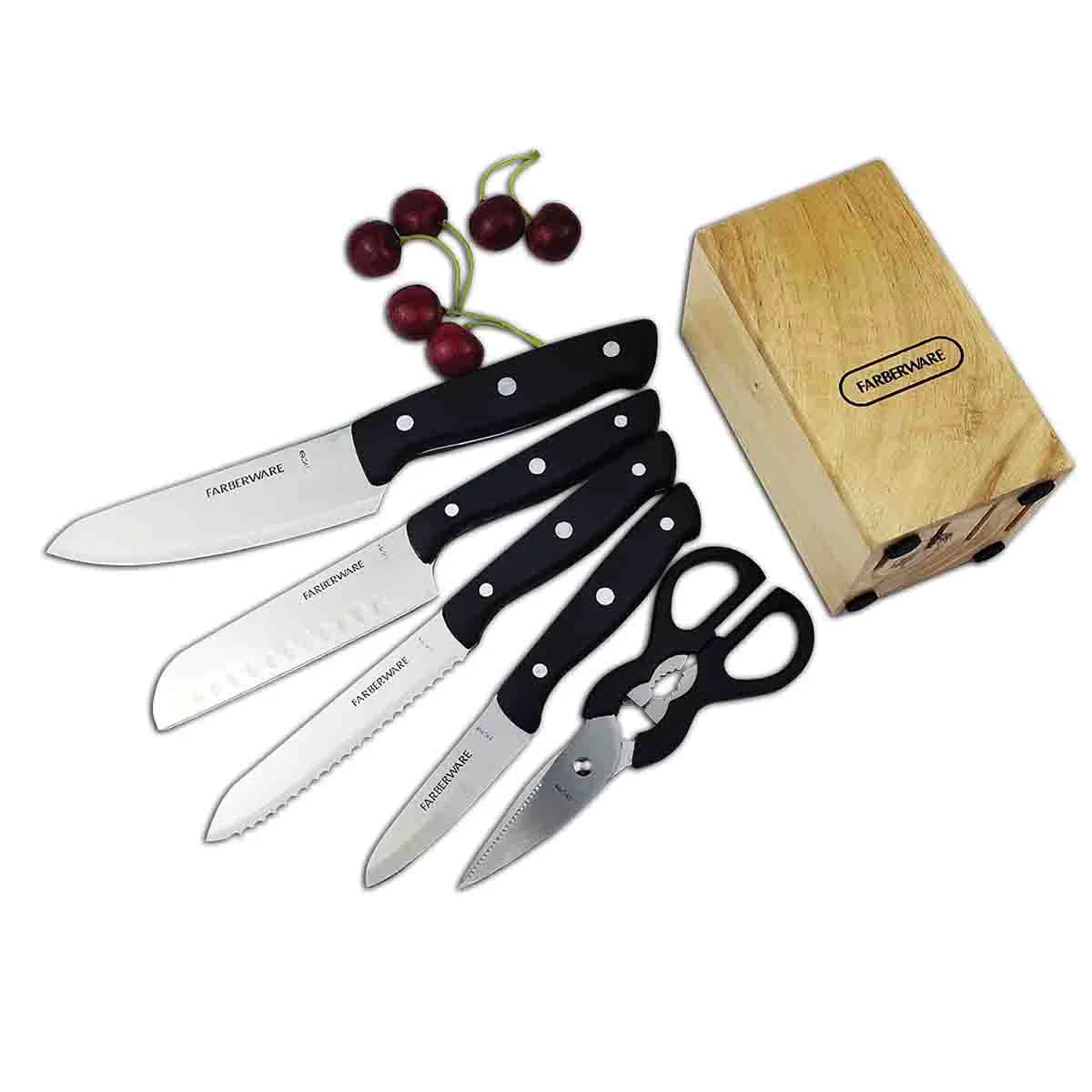 Fine 6pcs Cutlery Prep Knife Set Triple Rivet Elegant