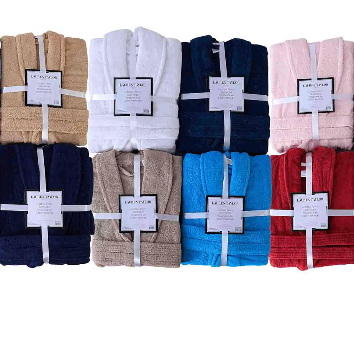 Superior Spa- Cotton Terry Bath Robe Minimalist