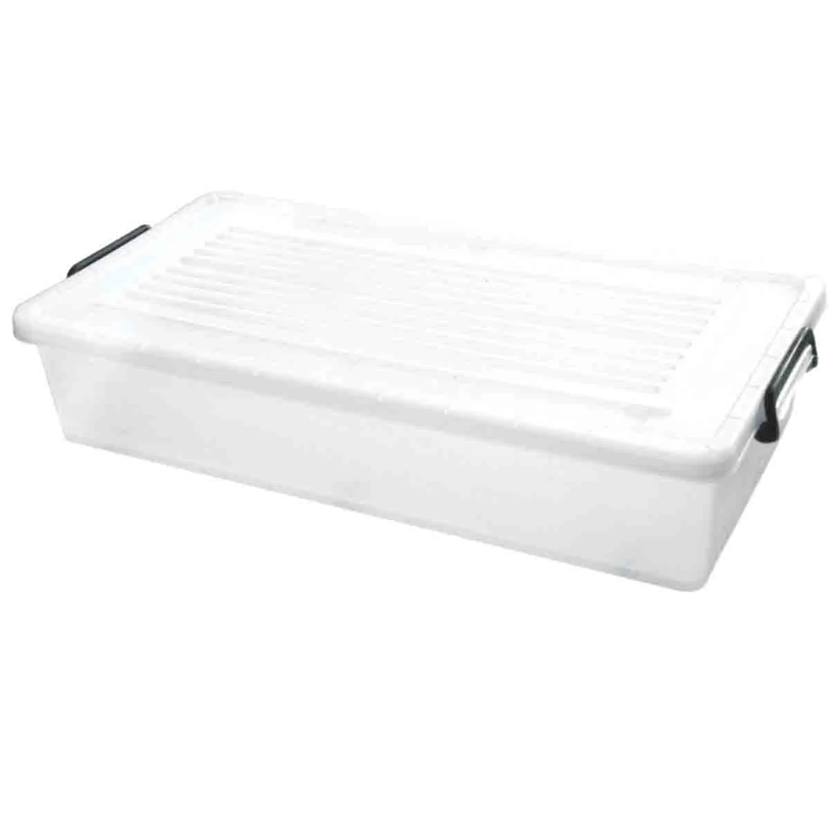 Expertly Made Studio 707- Under Bed Storage Tote With Locking Lid Reusable