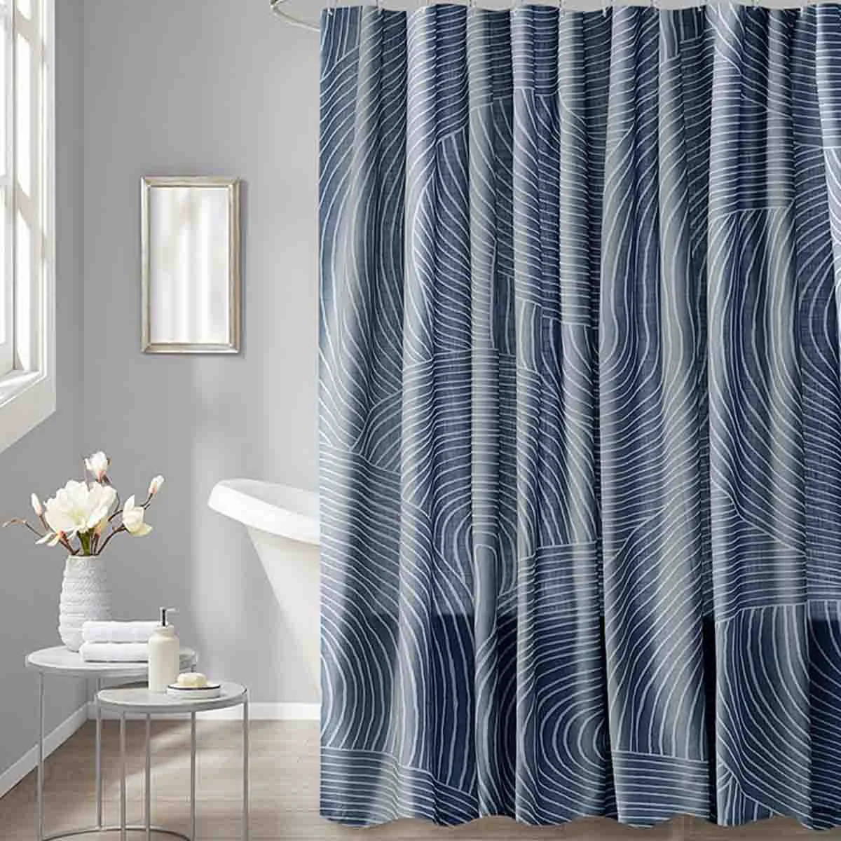 Professional SPA- Swirl Shower Curtain Environmentally Friendly