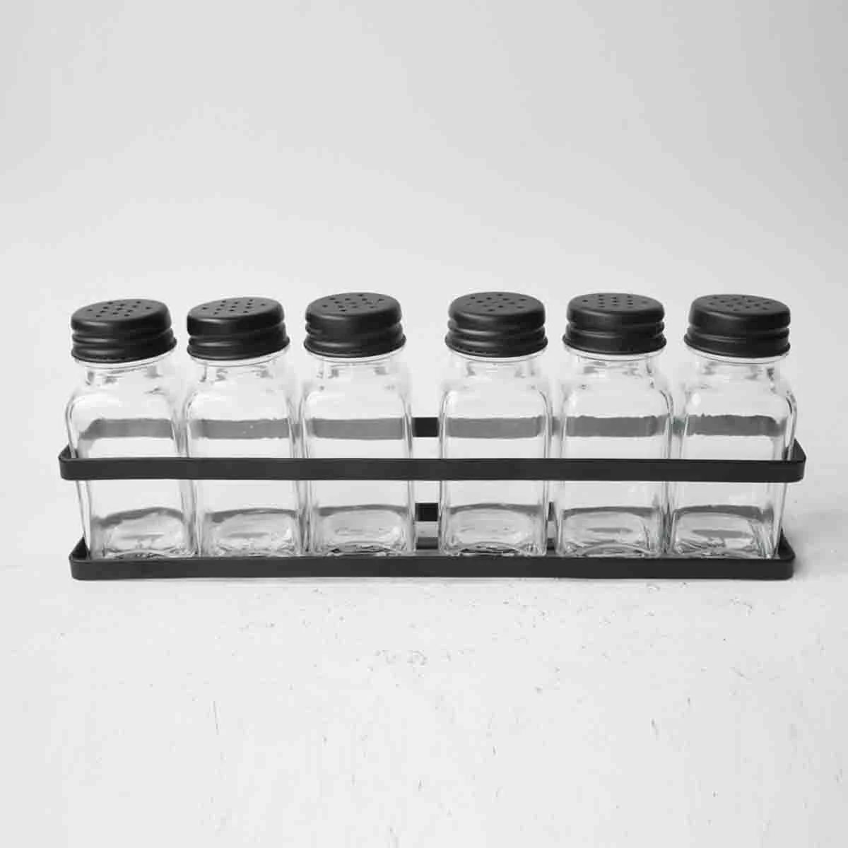 Durable A LA CUISINE - 6pcs clear glass jar with metal lid 80ml Excellent