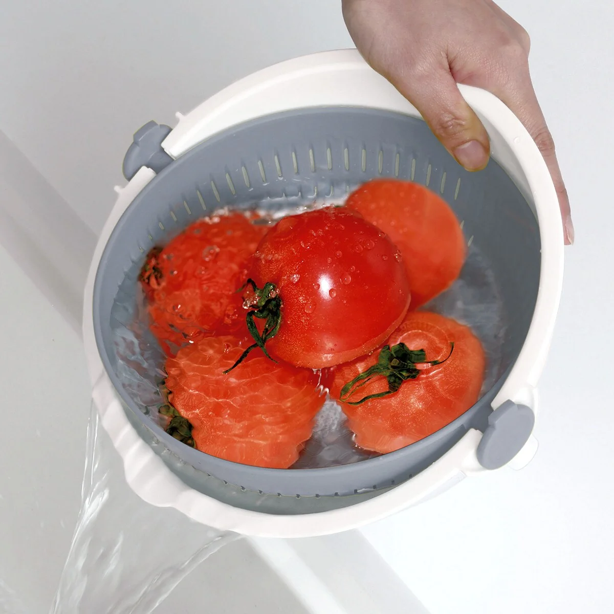 User-Friendly ROTATING COLANDER BOWL SET SMALL GY Consistent