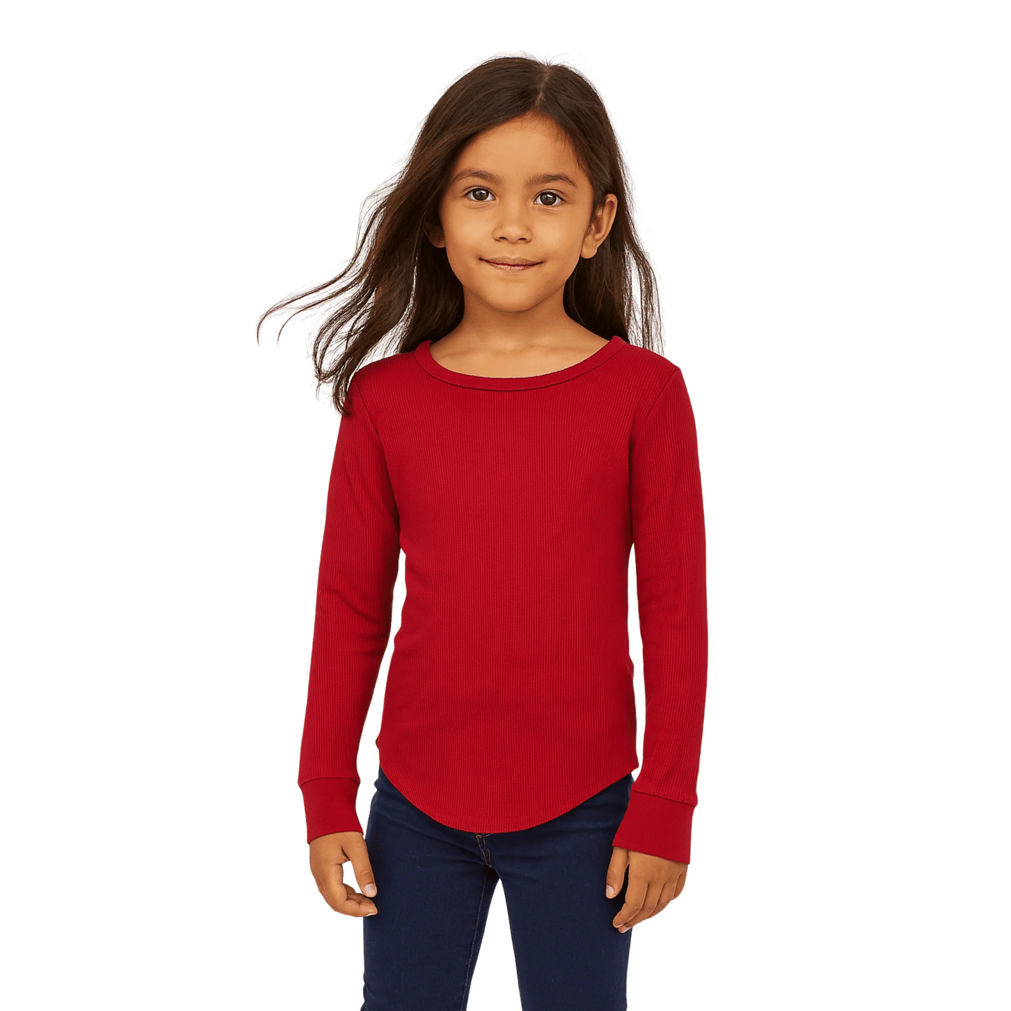 Functional Girls Ribbed Long-Sleeve Top 10 to 18 Luxury