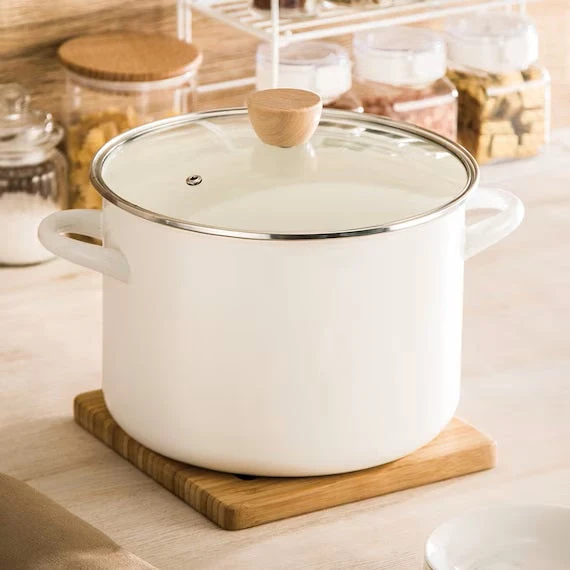 Flexible ENAMEL CASSEROLE 22CM WH Eco-Friendly