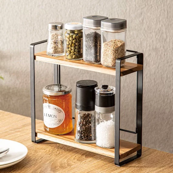 Breathable FOLDABLE ACACIA TABLE SPICES RACK SY02 Versatile