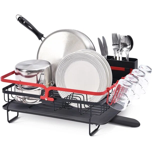 Artisan Kingrack Dish Rack for Kitchen Dish Drying Rack with Cutlery Holder WK810477 Contemporary
