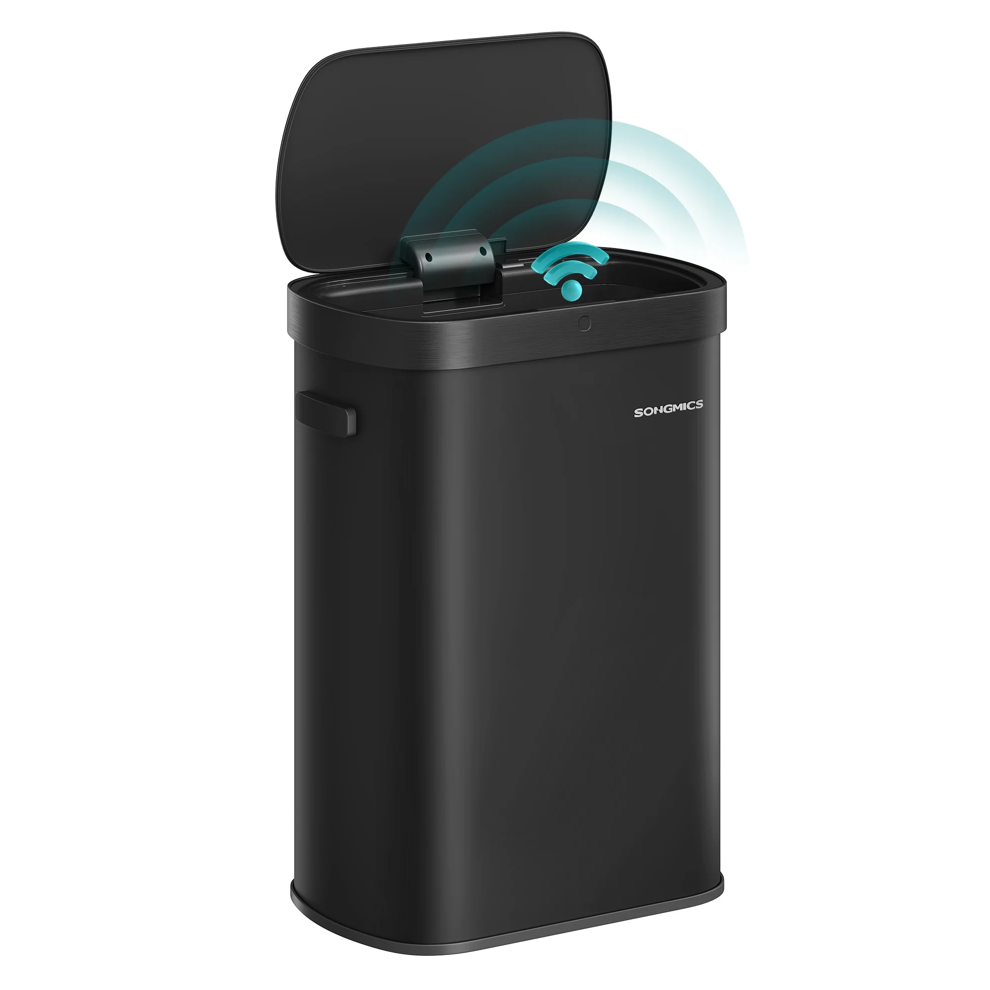 Superior SONGMICS Motion Sensor Trash Can 13-Gallon 50L Automatic Garbage Bin with Soft Close Lid Stainless Steel Wave or Touch to Open Includes 15 Bags Fine