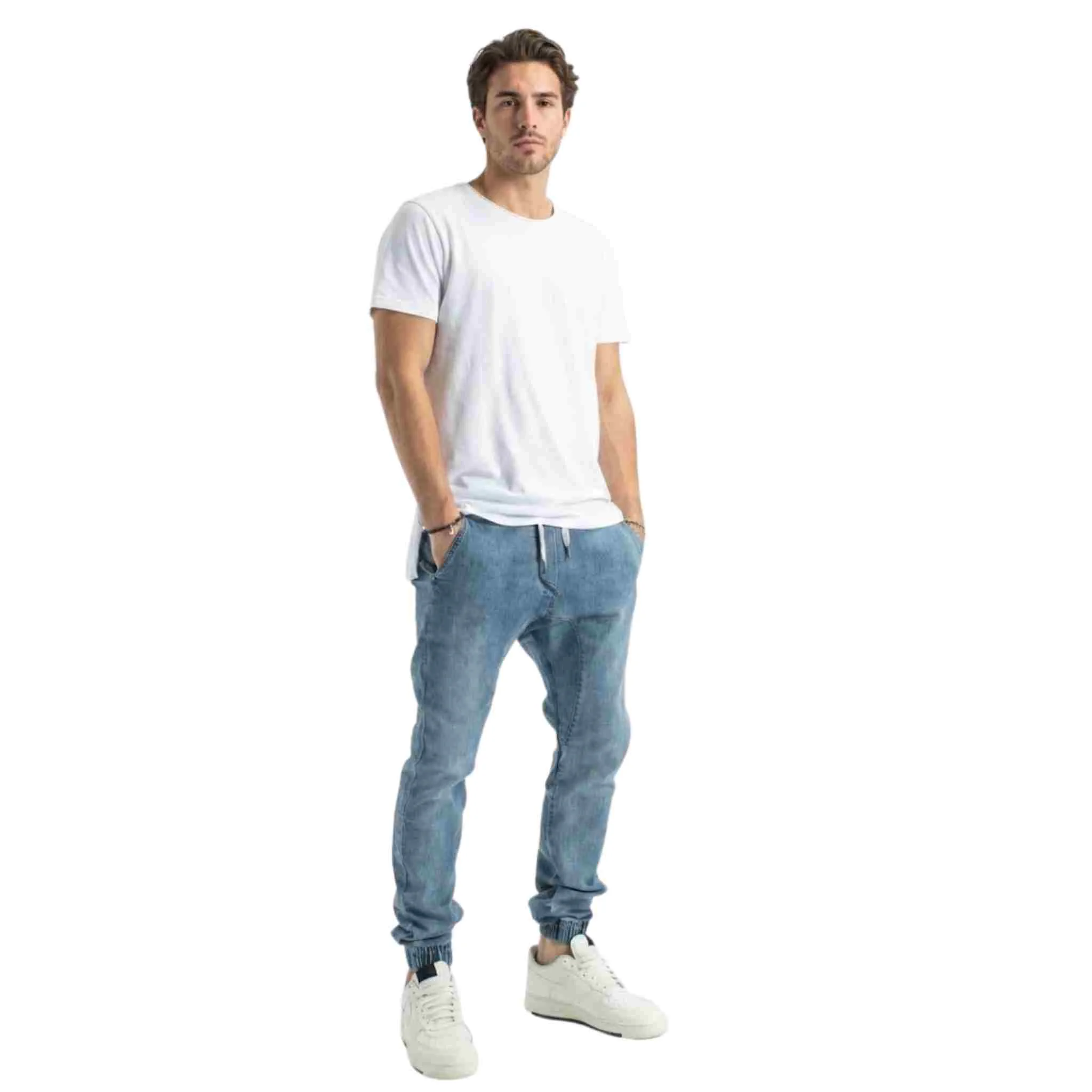 Convenient Slim Denim Jogger Pants Comfortable