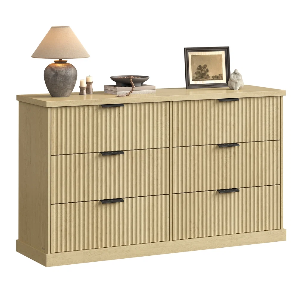 Expertly Made VASAGLE MAXE Collection - 6-Drawer Double Dresser for Bedroom First-Class
