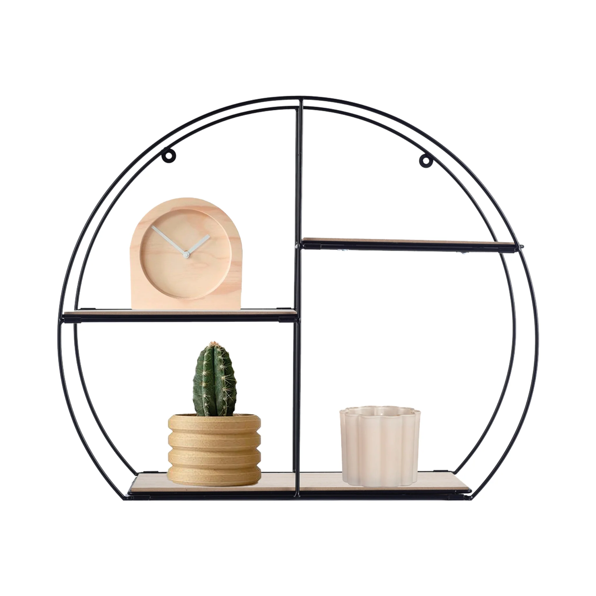High-Quality Round Metal Wall Shelf – 40 x 10 x 50 cm High-Grade