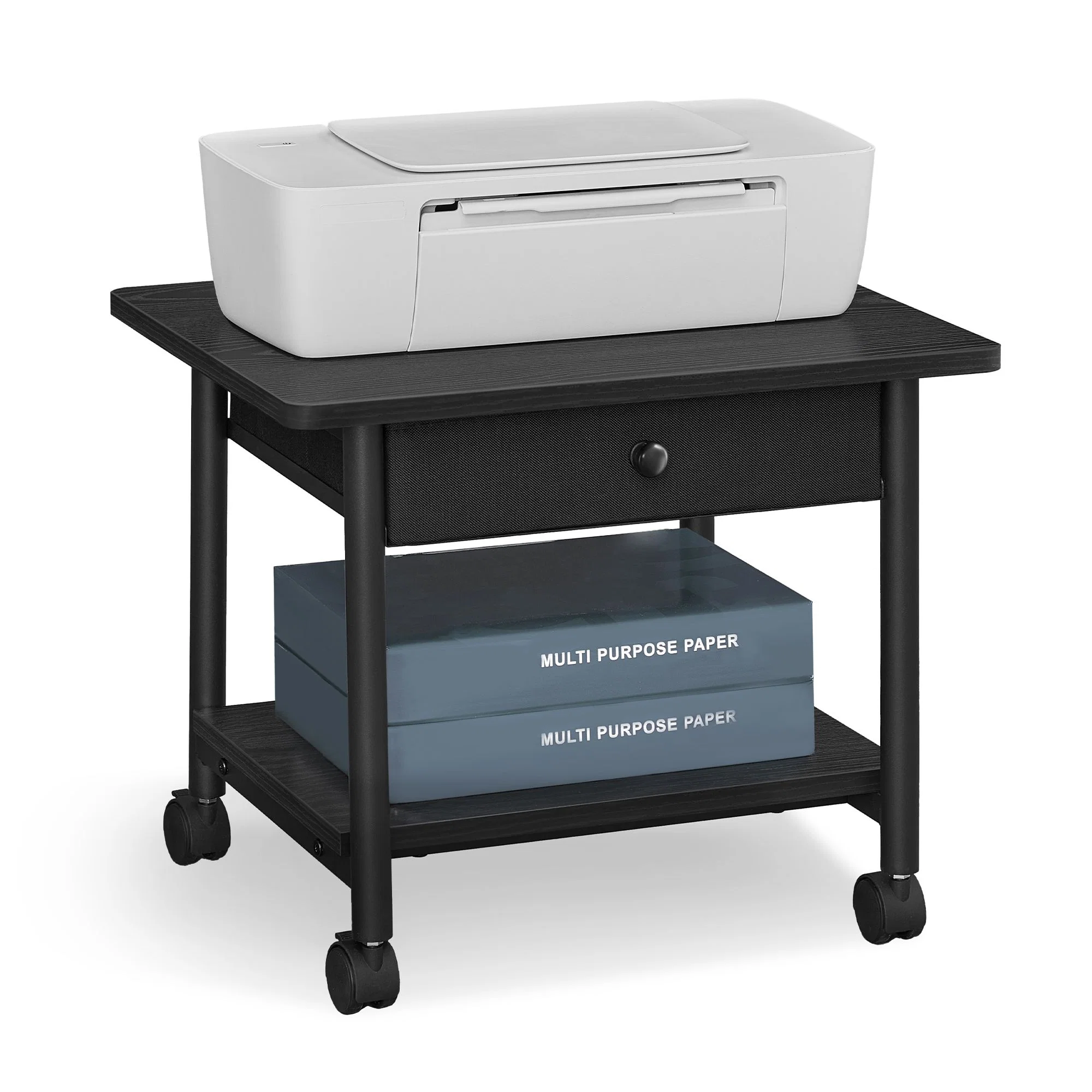 Effective VASAGLE Printer Stand with Locking Wheels Smart