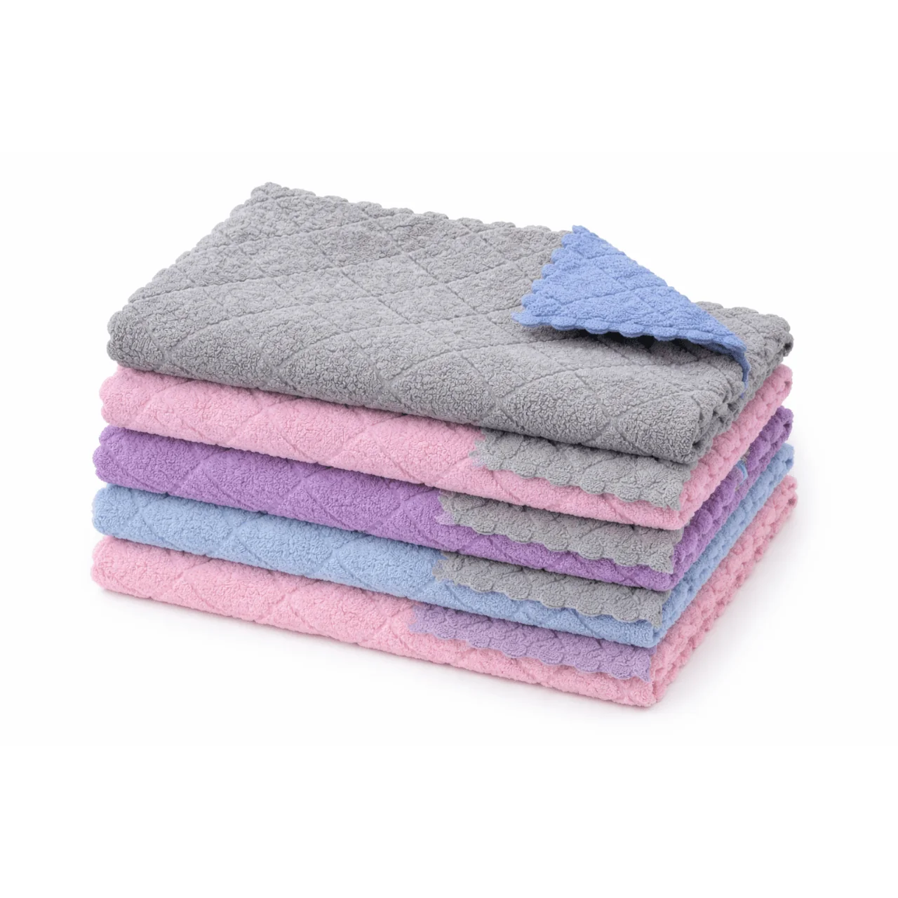 Green 5-Pack Assorted Cleaning Towels – 30 x 30 cm Official