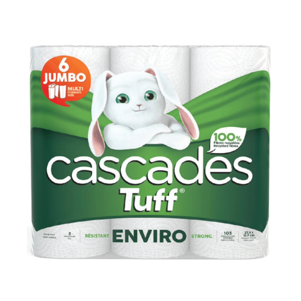 Convenient Cascades Tuff Enviro Jumbo Paper Towels – 6 Rolls Exclusive