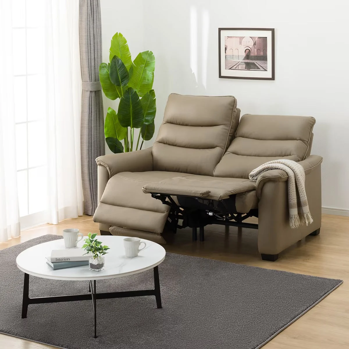 Flexible 2P ELECTRIC SOFA N-BELIEVA 3 LEATHER MO Fine Crafted