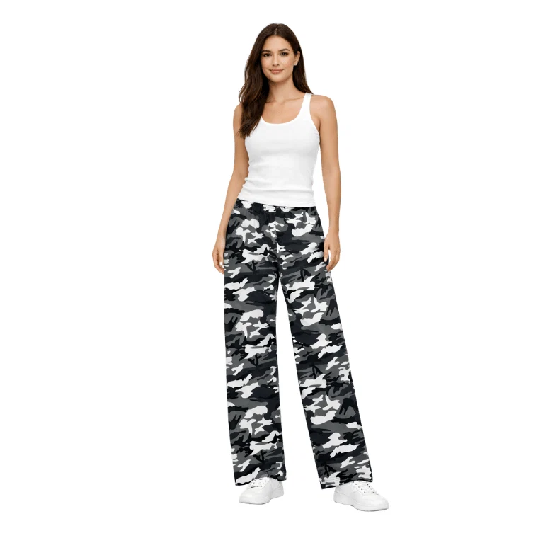 Reliable Camo Peach Skin Drawstring Wide-Leg Pants Proven