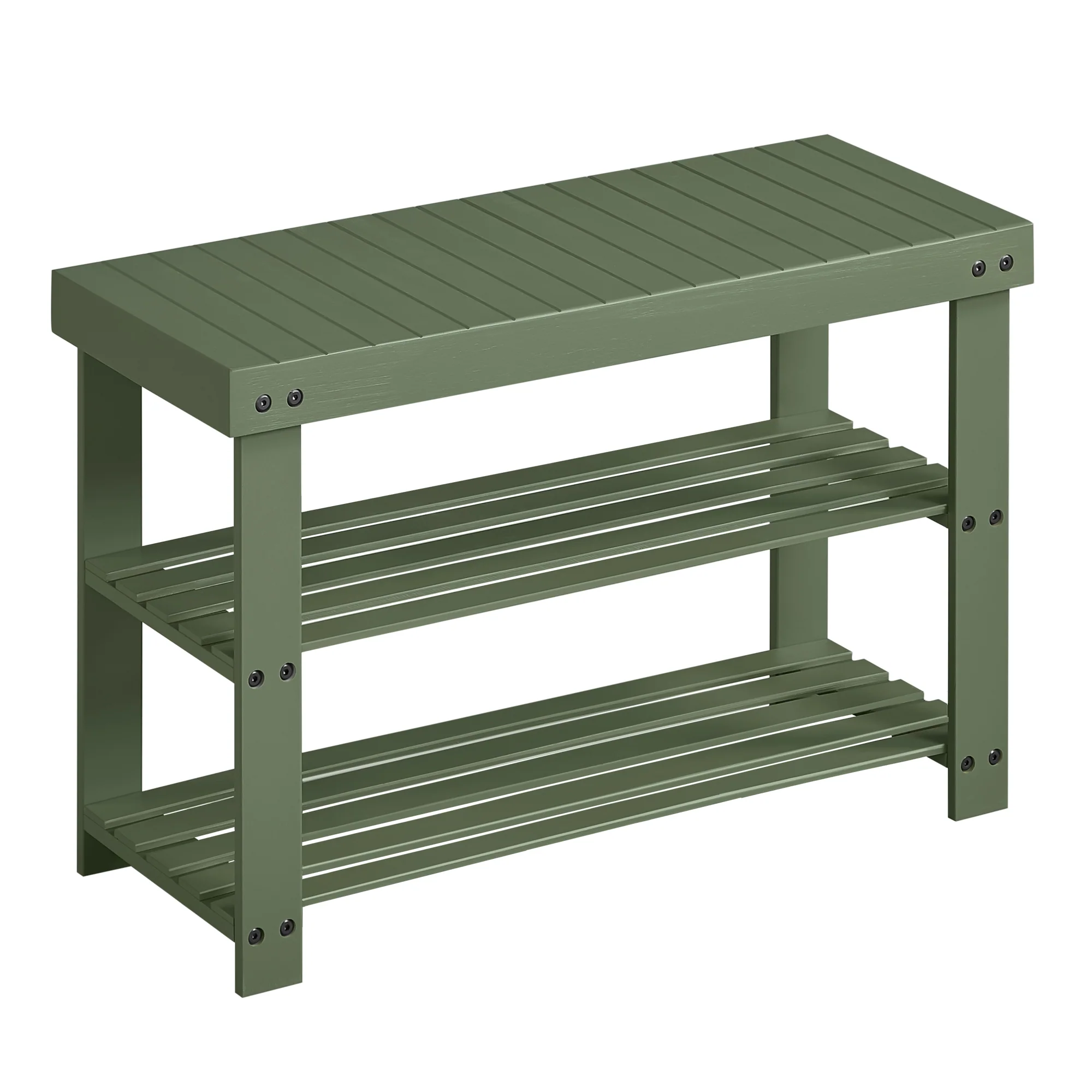 Outstanding SONGMICS SONGMICS Shoe Rack Bench 3-Tier Bamboo Shoe Storage Organizer Smart