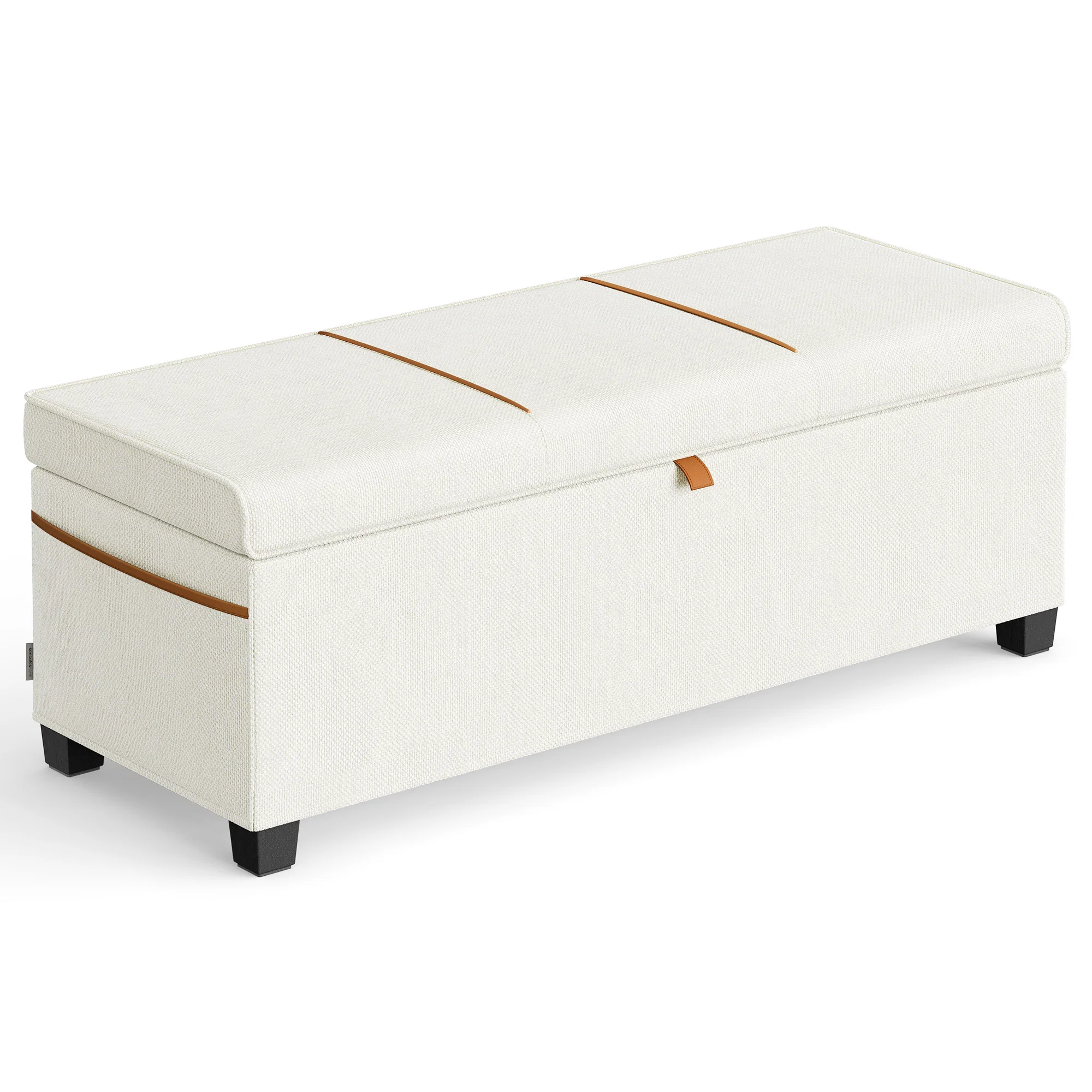 Versatile SONGMICS HOME SONGMICS HOME Storage Ottoman Bench Storage Chest 15.7 x 43.3 x 15.7 Inches End of Bed Bench 27 Gal. 103 L for Bedroom Entryway Living Room Solid