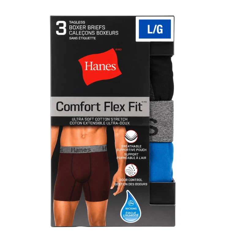 Comfortable Hanes Comfort Flex Fit Tagless Boxer Briefs – 3 Pack Optimized