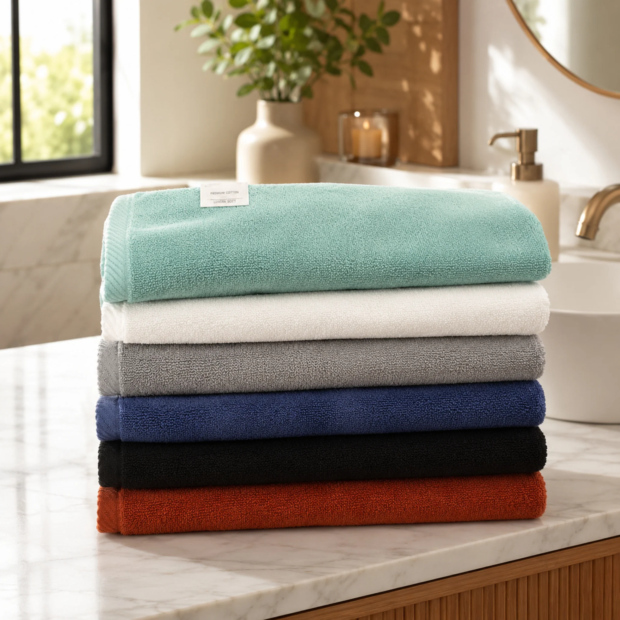 Excellent Solid Cotton Bath Towel – Soft Absorbent Everyday Essential Clean