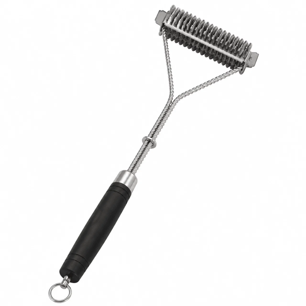Natural Grill Brush with Stainless Steel Bristles Optimized