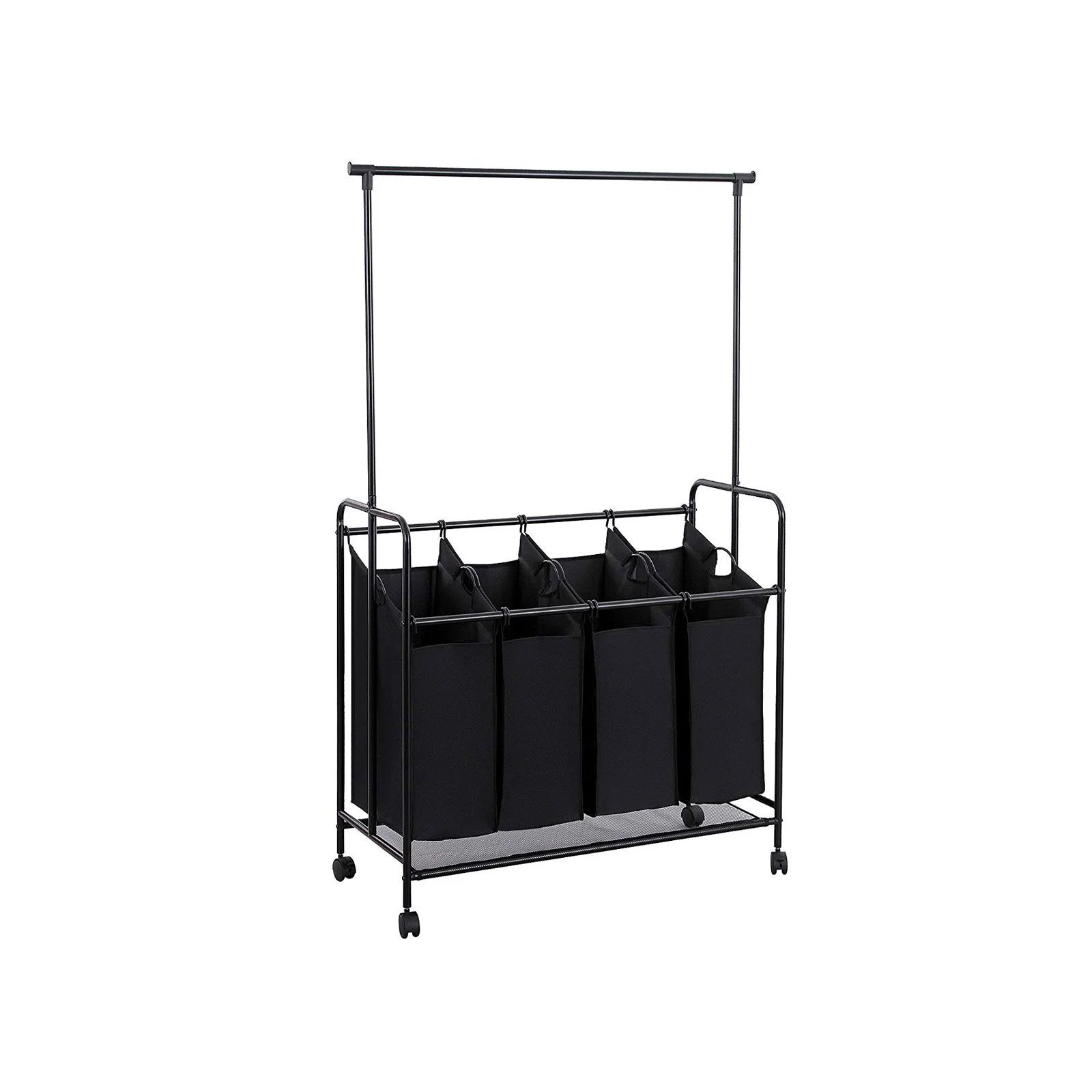 Outstanding SONGMICS SONGMICS Rolling Laundry Cart with Hanging Bar Proven