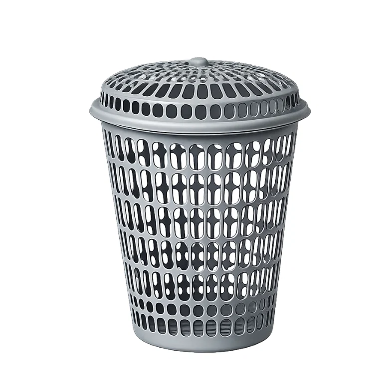 User-Friendly Round Plastic Laundry Hamper with Lid – 45L Fashionable