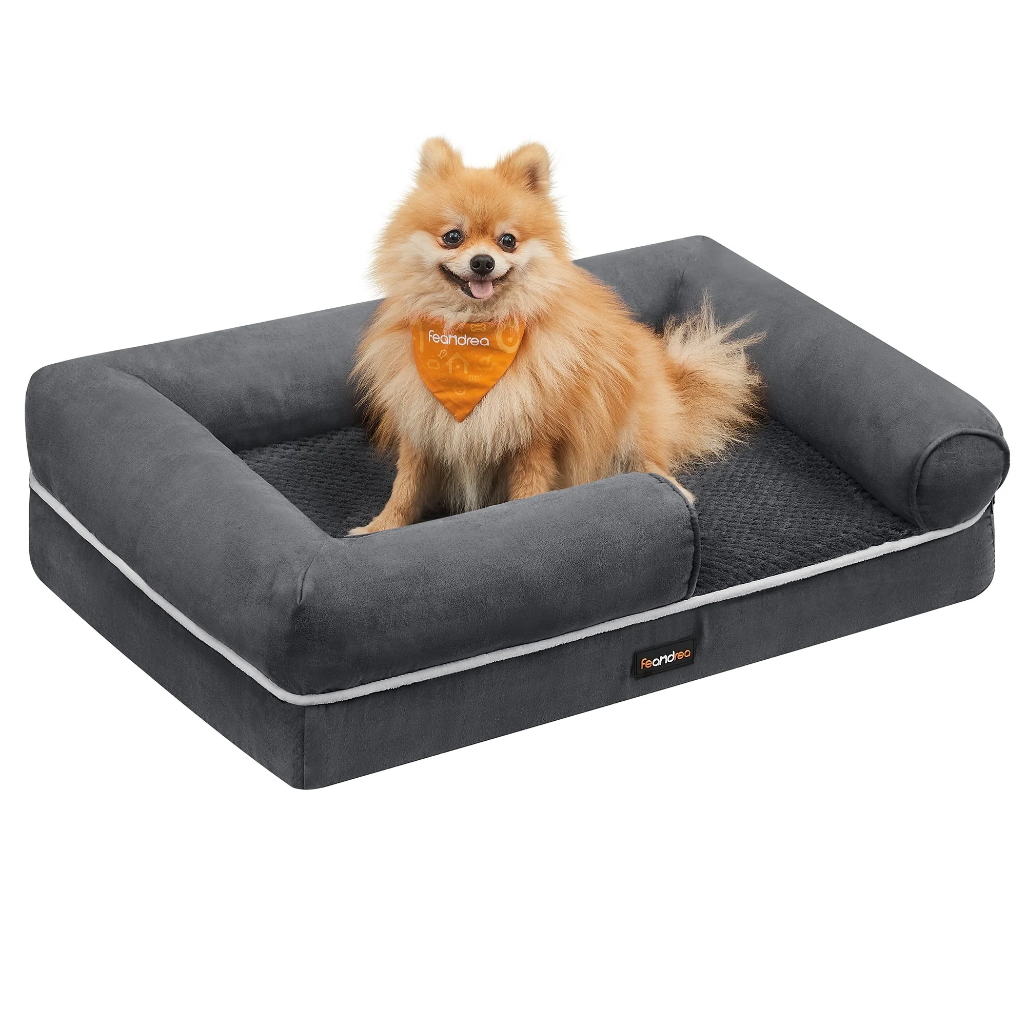 Top-Quality Feandrea Feandrea Dog Bed Orthopedic Dog Bed Medium Dog Bed Waterproof Removable Washable Cover Dog Sofa with Non-Slip Bottom Premium Material