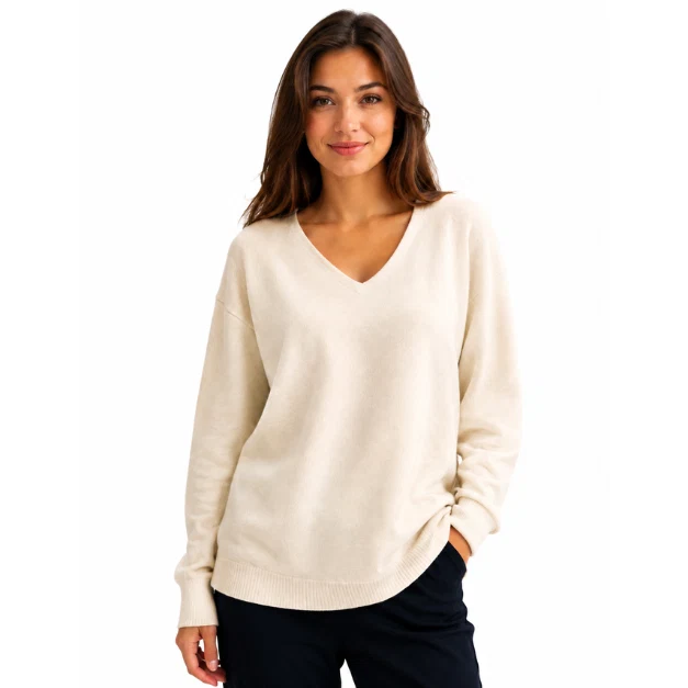 Top-Quality Women's Lightweight V-Neck Knit Sweater Soft