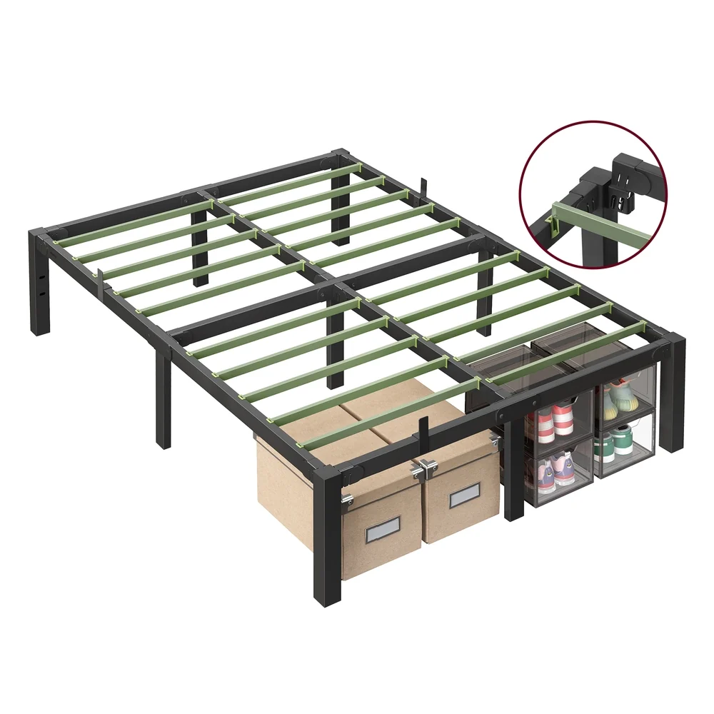 Durable VASAGLE Heavy-Duty Platform Bed Frame Quick Assembly Practical