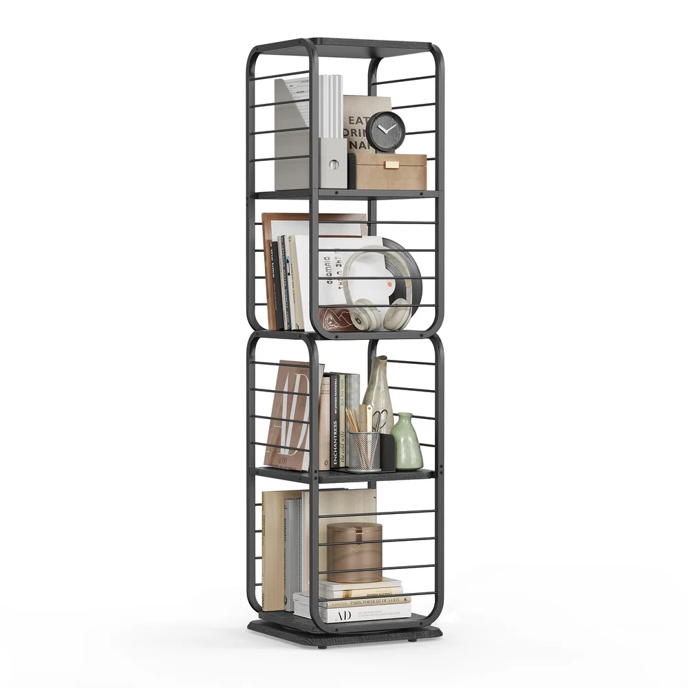 Fast VASAGLE VASAGLE 4-Tier Rotating Bookshelf Lightweight