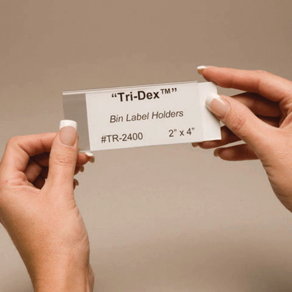 Proven Clear Tri-Dex Label Holders - 25pk Reusable