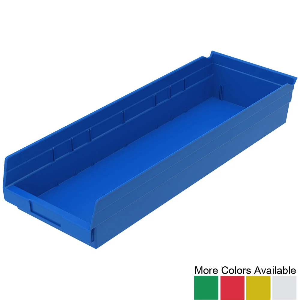 Green 23-5 8 quot d x 8-3 8 quot w x 4 quot h Nesting Shelf Bins - 6 Pack High-Grade
