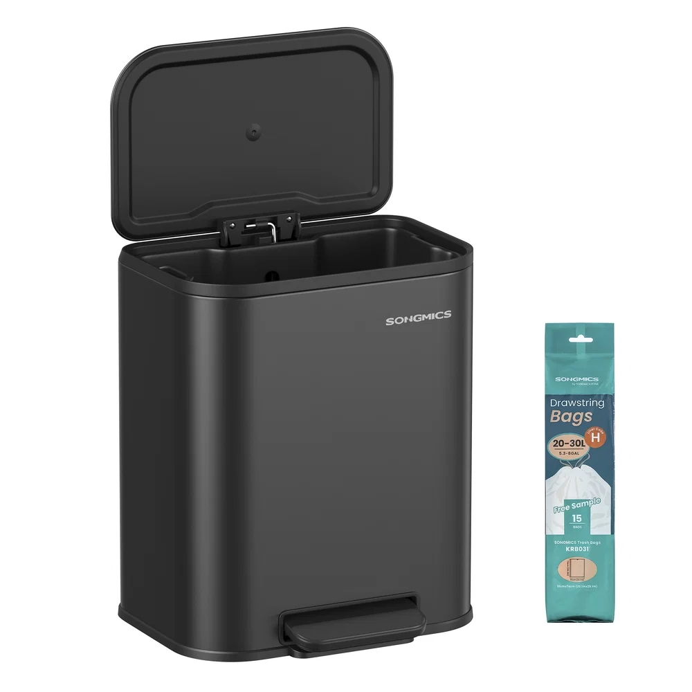 Trusted SONGMICS 5.2-Gallon 20L Kitchen Trash Can Fast