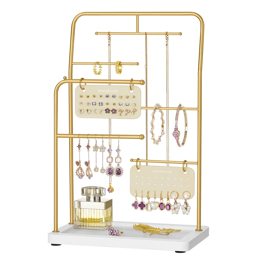 Healthy SONGMICS Jewelry Stand with 6 Hanging Rods Effective