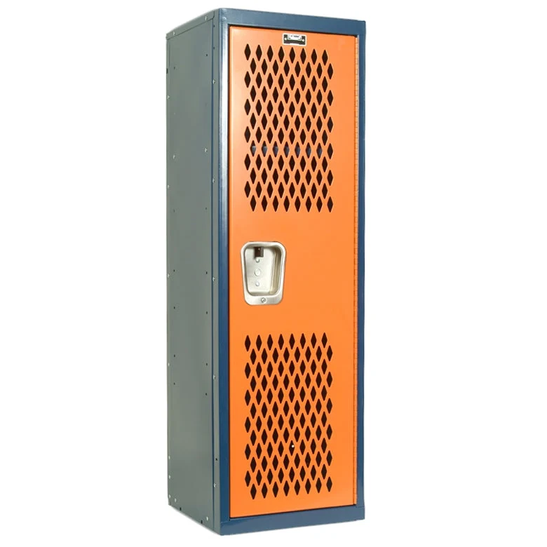 Reliable Dark Blue and Orange Home Team Locker High-Grade