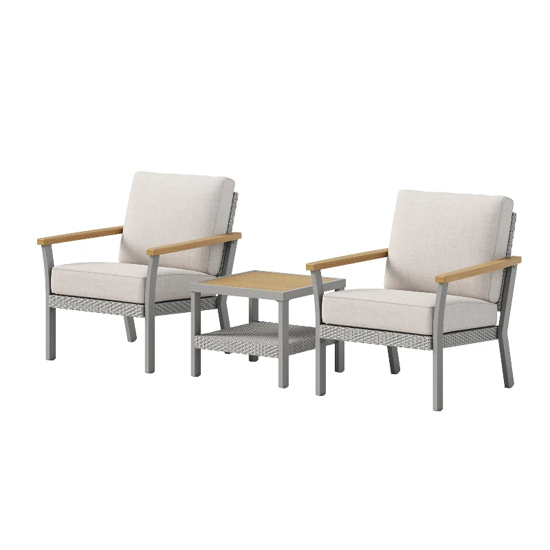 Lightweight SONGMICS Sencillo Collection - 3 Piece Patio Furniture Set High-Grade