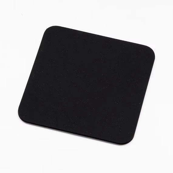 Natural WATER ABSORBENT COASTER BLACK Flexible