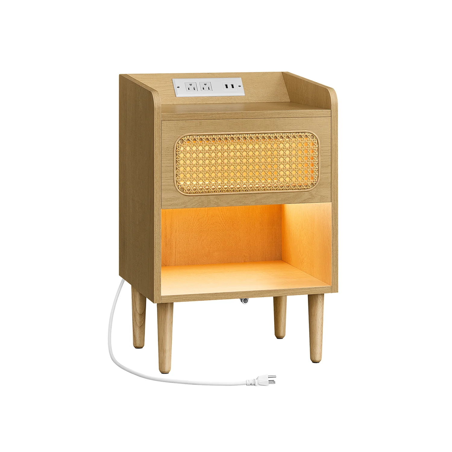 Refined VASAGLE BOHOVEN Collection - Nightstand with Charging Station Advanced