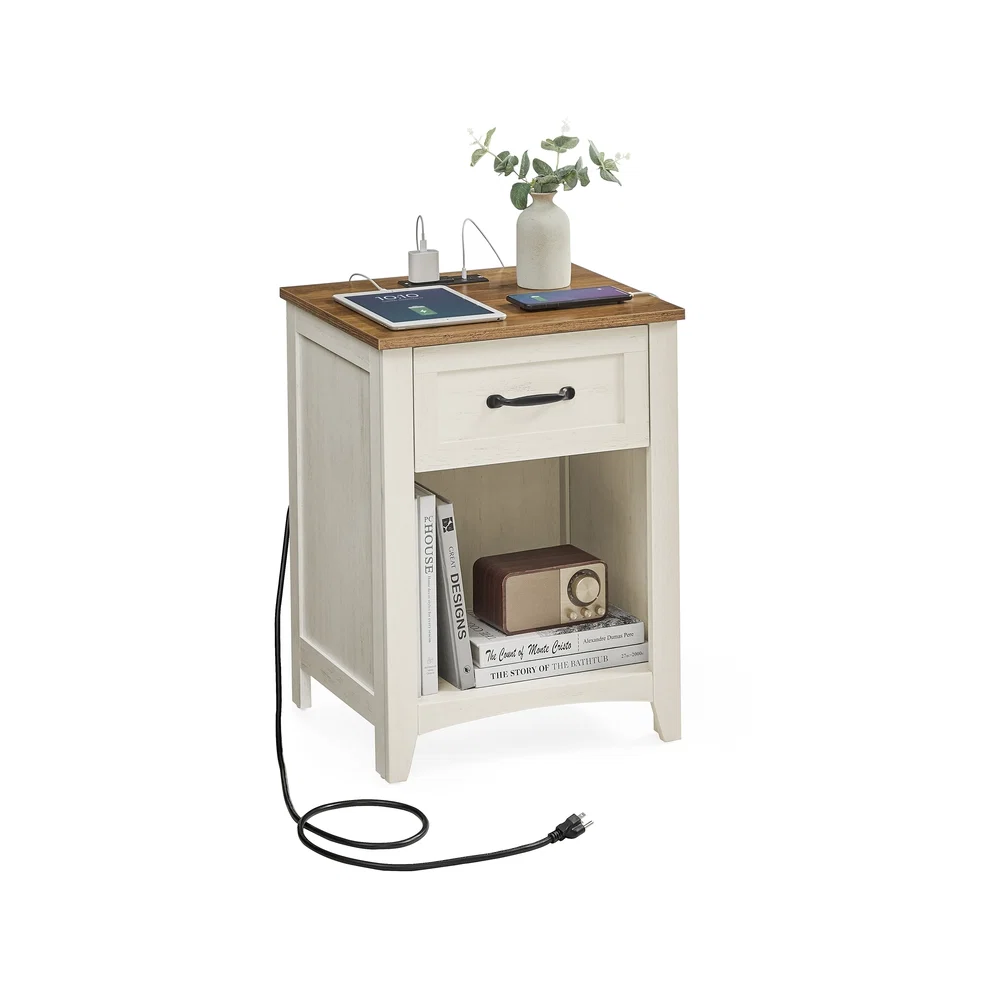 Reliable VASAGLE Liry Collection - Nightstands with Charging Station and Open Compartment Next-Generation
