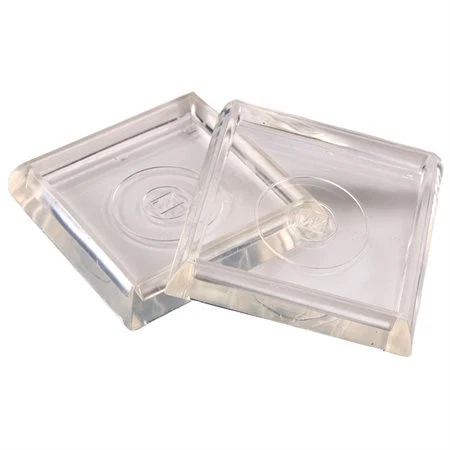 Excellent CASTER CUP 1-13 16 SQ CLR 4PK Superior