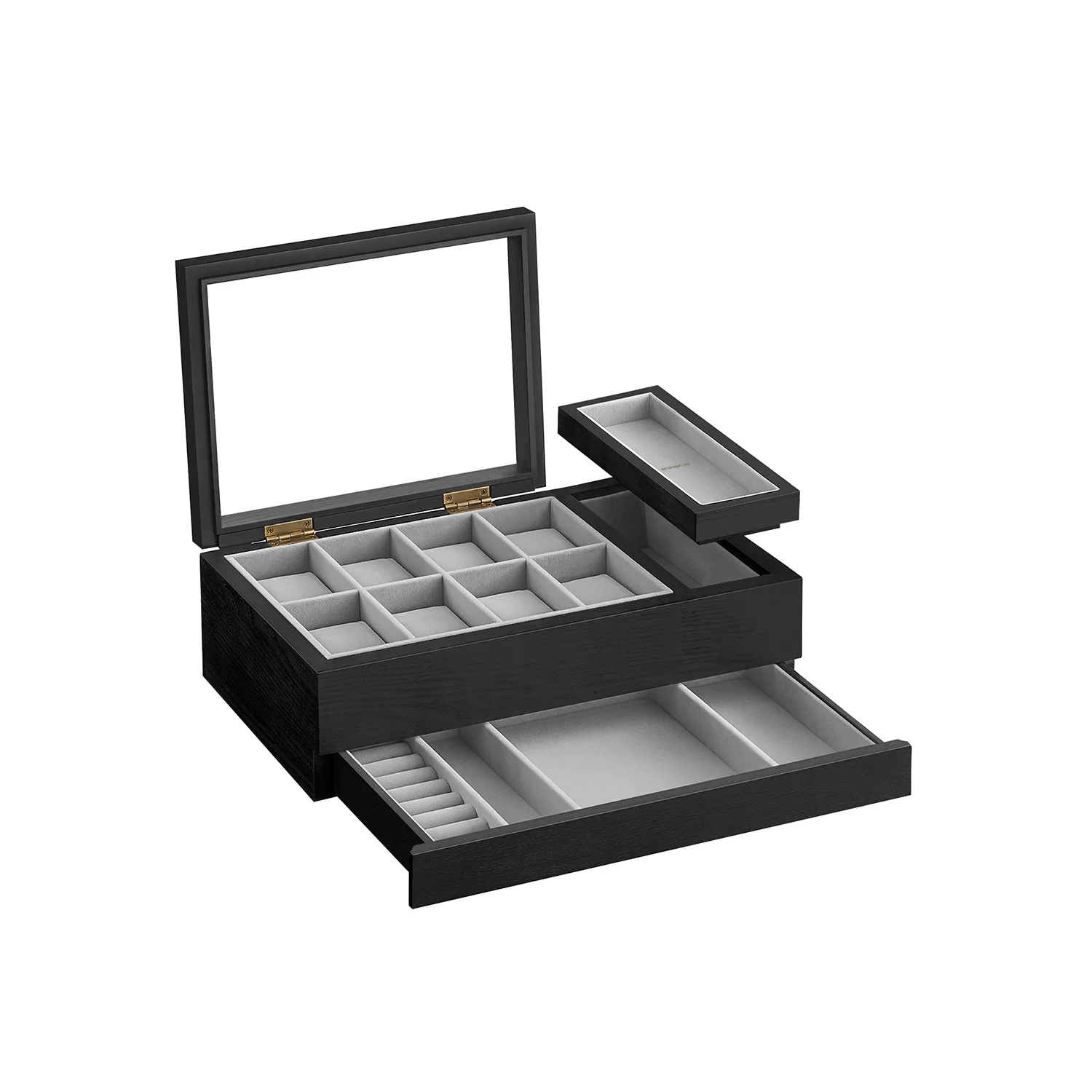 Pure SONGMICS 8-Slot Watch Box Black Top-Quality