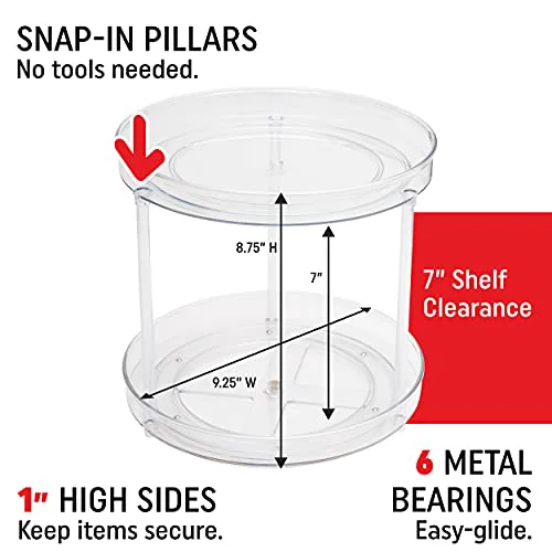 Environmentally Friendly 2-TIER TURNTABLE 8.5 quot X9.25 quot Refined