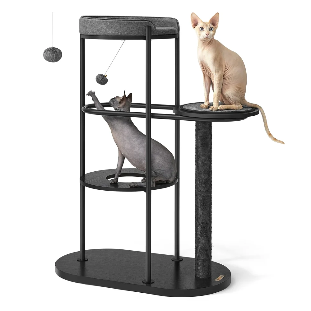 Crafted Feandrea Modern Cat Tree with Steel Tube and Particleboard High-Grade