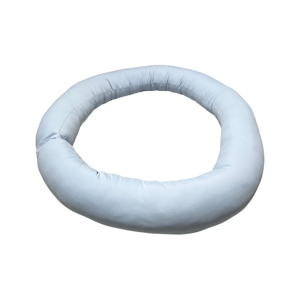 Official N COOL FLUFFY CIRCULAR PILLOW BLUE P2572 Carefully Designed