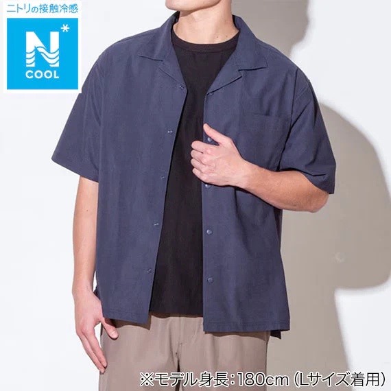 Environmentally Friendly MENS COOL CUT GEORGETTE SHORT SLEEVESHIRTNE BL M Selected