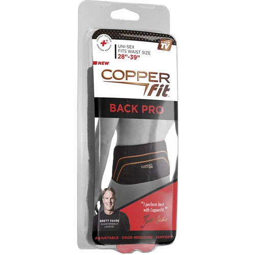 Secure COPPER FIT BACK SUPPORT S M Advanced