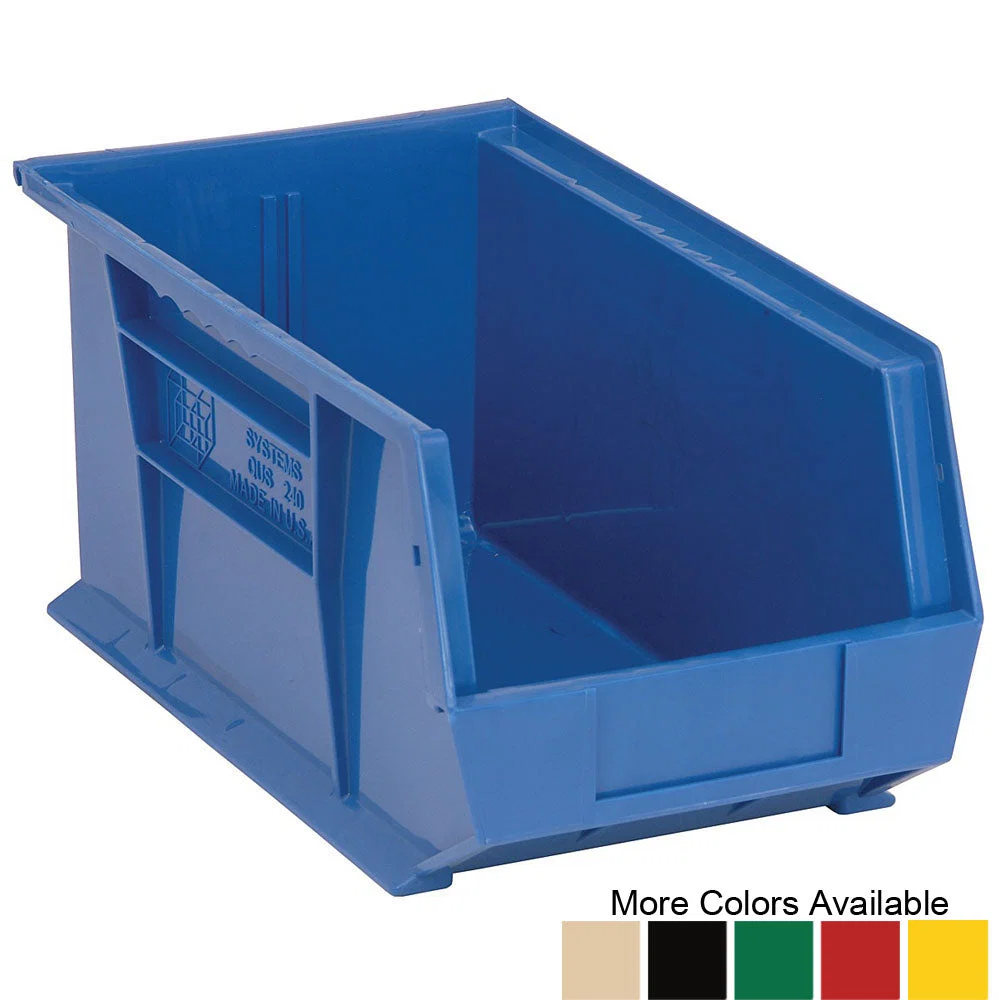 Smooth 14-3 4 quot d x 8-1 4 quot w x 7 quot h Ultra Stacking and Hanging Bins - 12 Pack Premium Material
