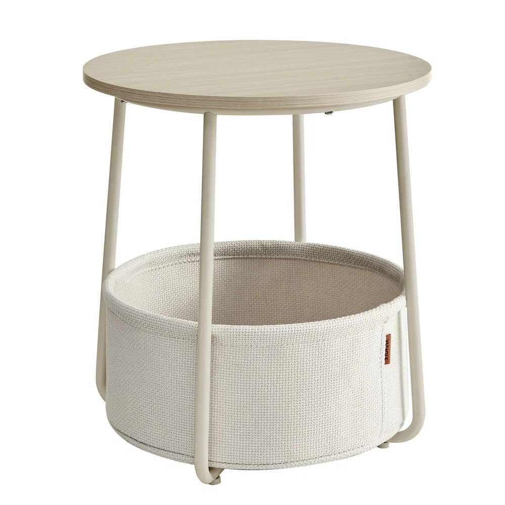 Top-Quality VASAGLE Lilea Collection - Modern Nightstand with Fabric Basket Elegant