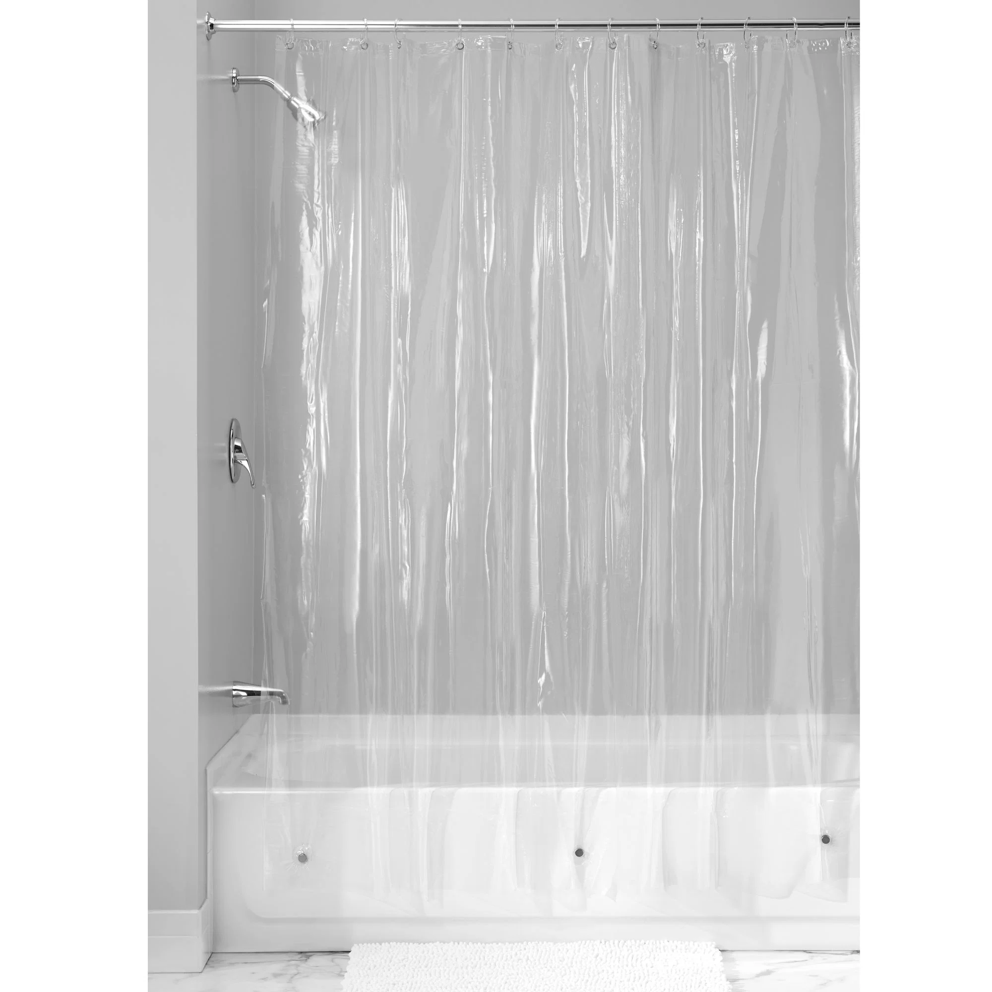 Refined SHWR CURTN LNR 72 quot VINYL CLEAR Smooth