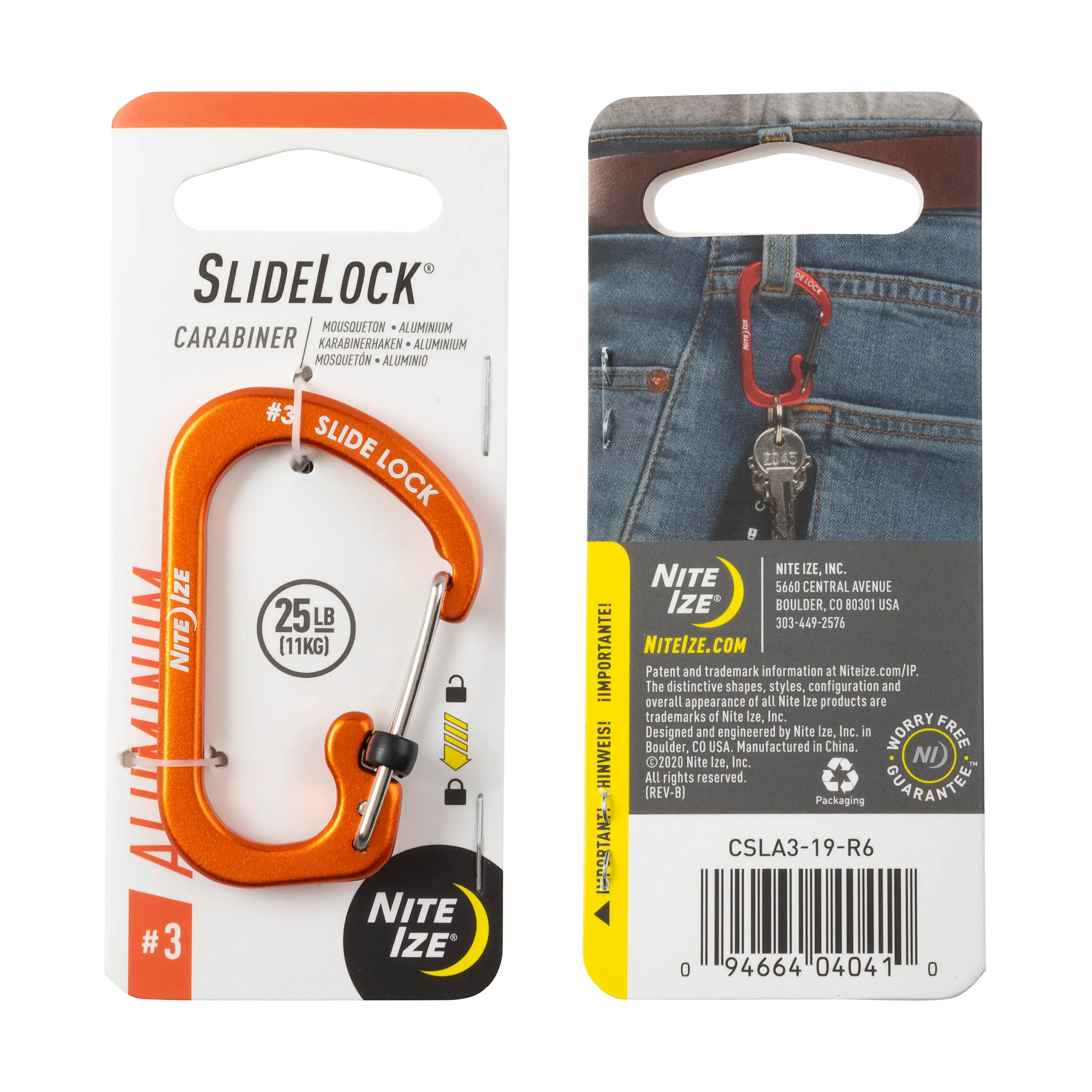 Specialty SLIDELOCK CARABINER AL 4 ORANGE First-Class